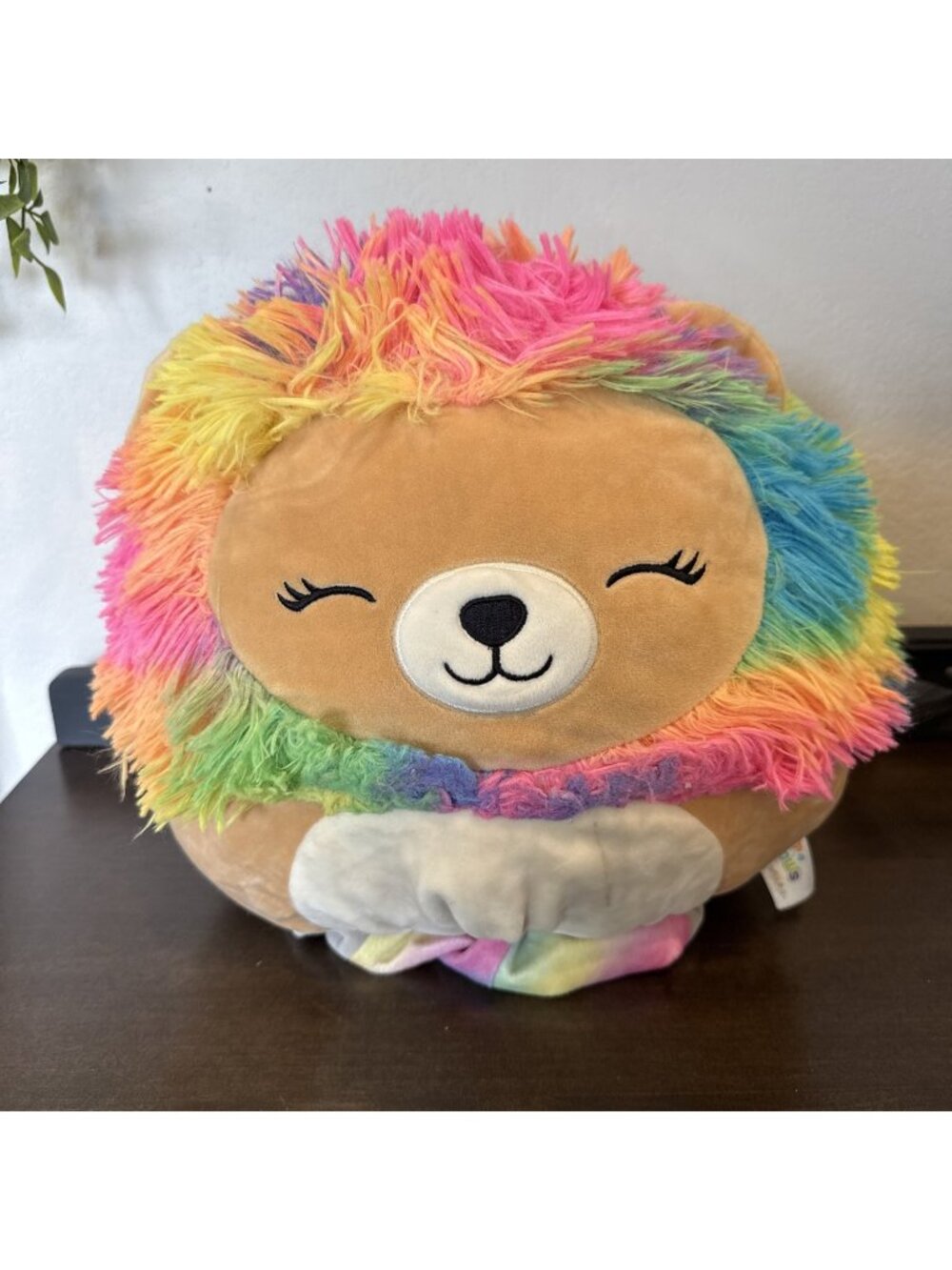 Flipamallows Rainbow Mane Hedgehog To Gray Bear 12 Inch Stuffed Animal